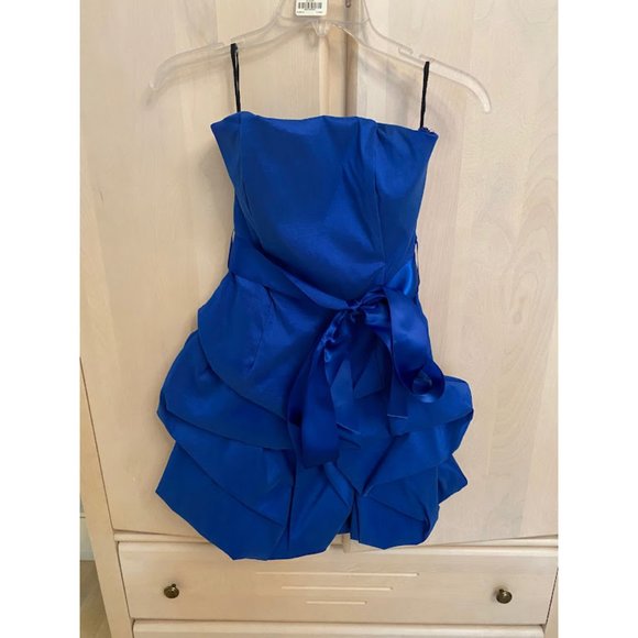 Original Strapless Blue Formal Dress - Picture 1 of 5